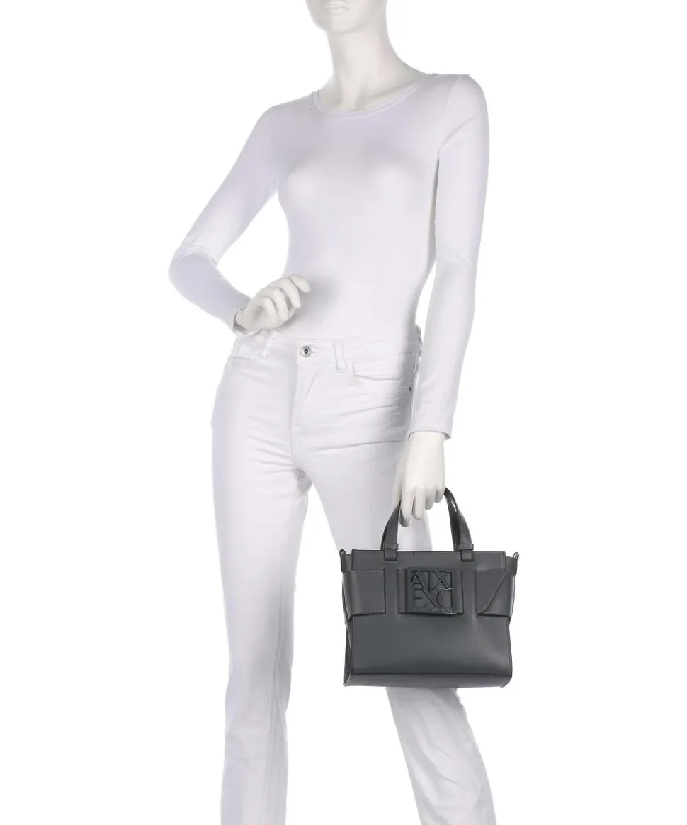 Susie M Handtasche Lederimitat dunkelgrau