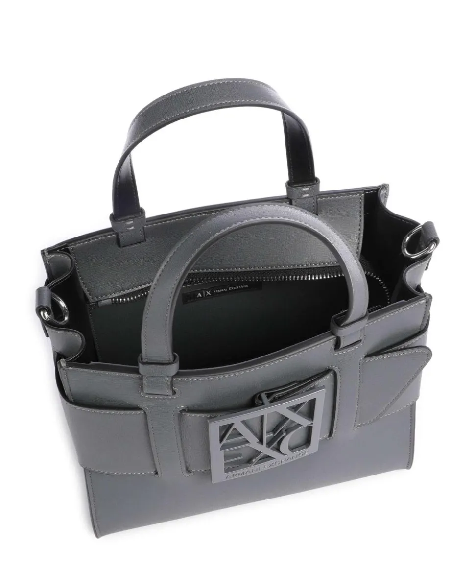 Susie M Handtasche Lederimitat dunkelgrau