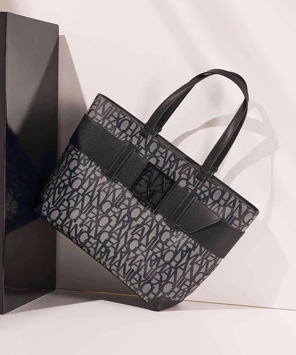 Susie M Shopper Lederimitat beige/schwarz