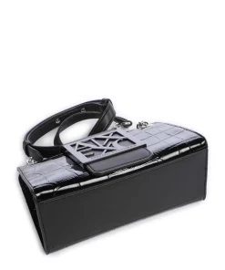 Susie Mini Schultertasche Lederimitat schwarz