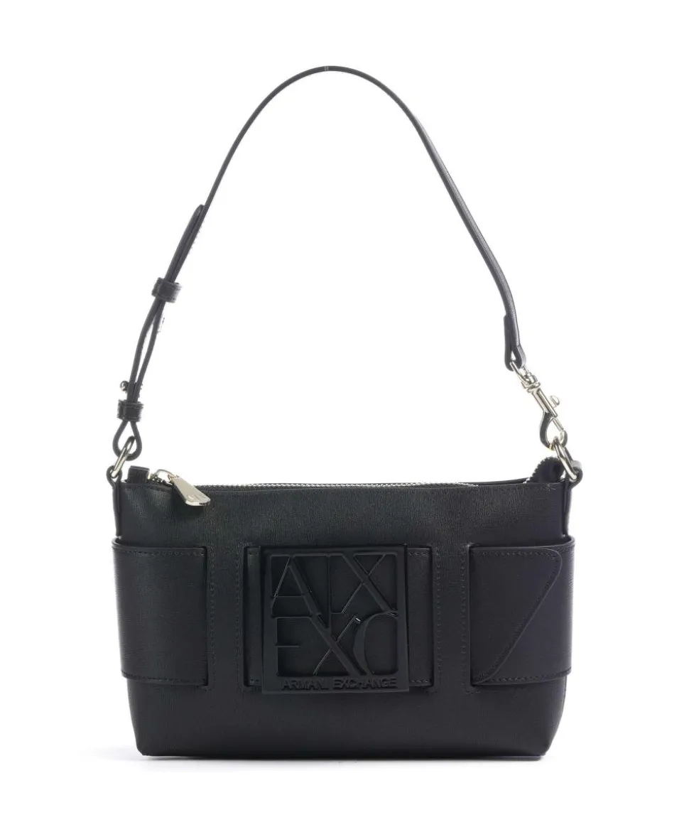 Susie Schultertasche Lederimitat schwarz