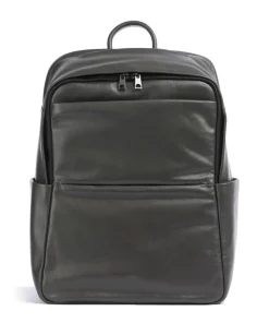 Sydney Laptop-Rucksack 15″ genarbtes Kalbsleder dunkelgrau
