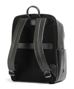 Sydney Laptop-Rucksack 15″ genarbtes Kalbsleder dunkelgrau