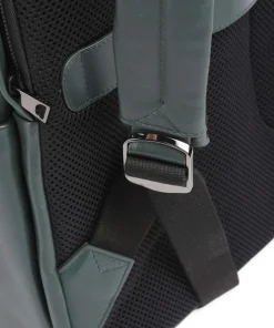 Sydney Laptop-Rucksack 15″ genarbtes Kalbsleder dunkelgrün