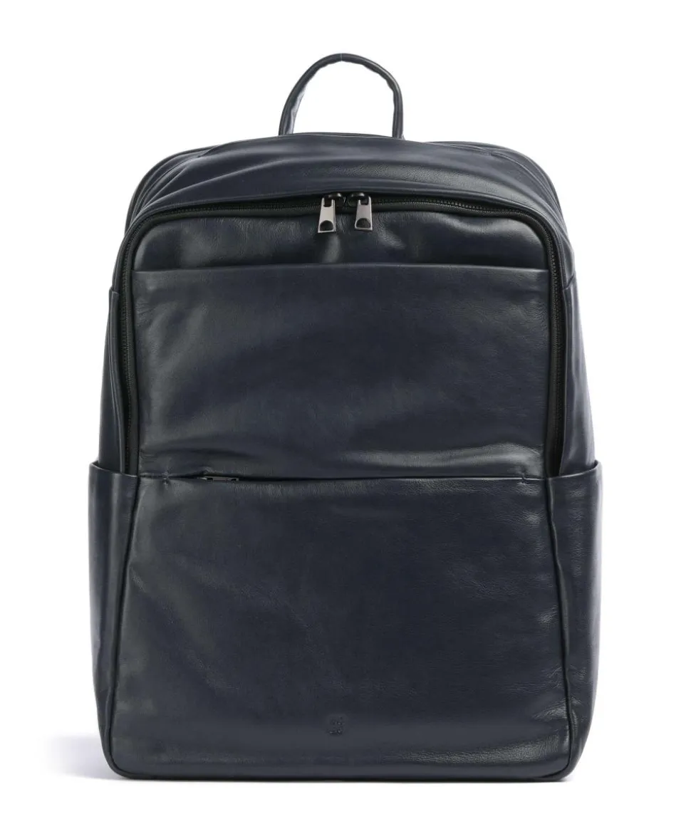 Sydney Laptop-Rucksack 15″ genarbtes Kalbsleder navy