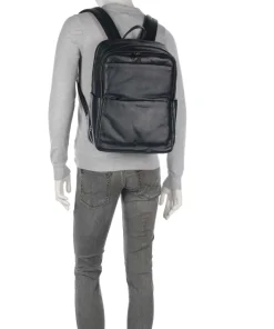 Sydney Laptop-Rucksack 15″ genarbtes Kalbsleder navy