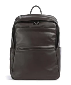 Sydney Laptop-Rucksack 15″ genarbtes Kalbsleder dunkelbraun