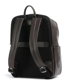 Sydney Laptop-Rucksack 15″ genarbtes Kalbsleder dunkelbraun