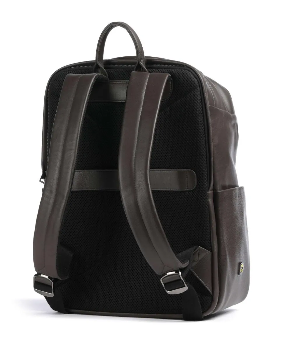 Sydney Laptop-Rucksack 15″ genarbtes Kalbsleder dunkelbraun