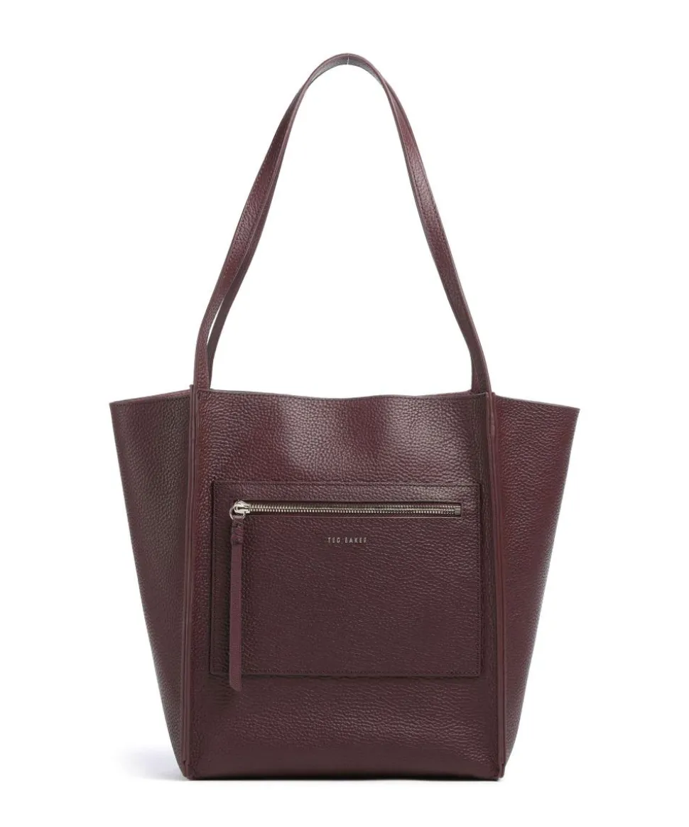 Taala Shopper genarbtes Rindsleder bordeaux