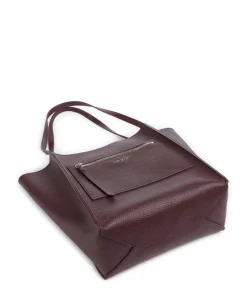 Taala Shopper genarbtes Rindsleder bordeaux