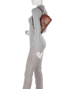 Tabby 26 Schultertasche Canvas, Kalbsleder braun/beige