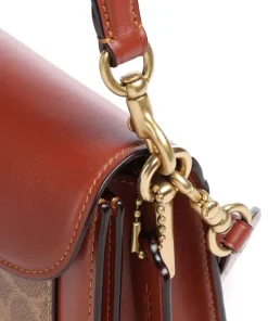 Tabby 26 Schultertasche Canvas, Kalbsleder braun/beige