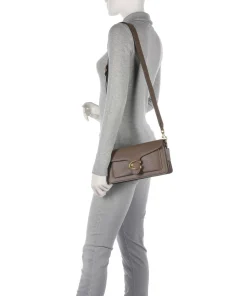 Tabby 26 Schultertasche genarbtes Leder braun