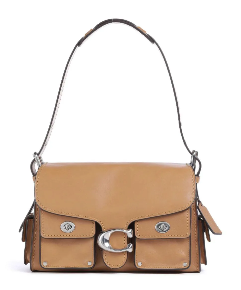 Tabby Cargo Schultertasche fein genarbtes Rindsleder hellbraun