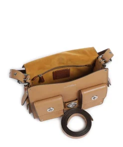 Tabby Cargo Schultertasche fein genarbtes Rindsleder hellbraun