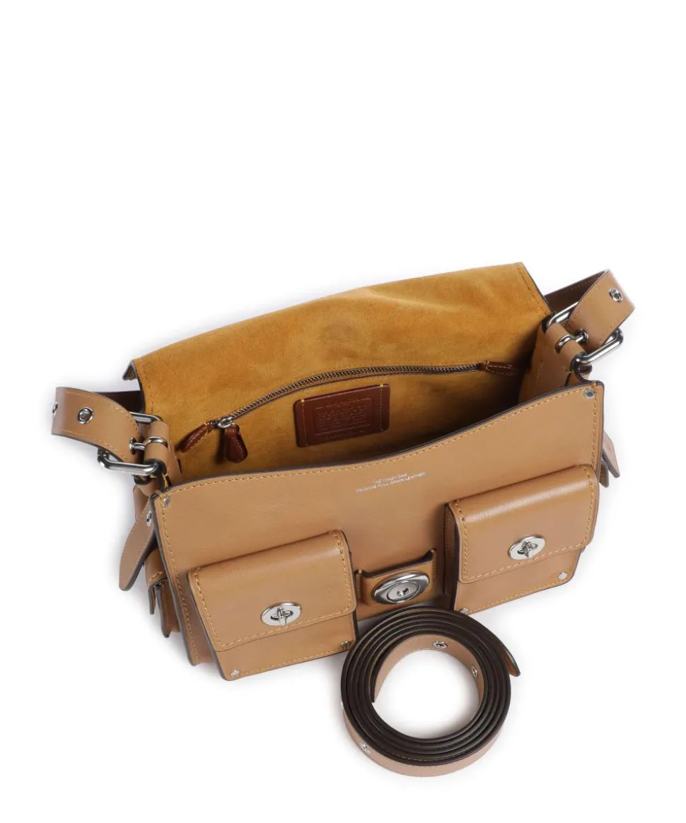 Tabby Cargo Schultertasche fein genarbtes Rindsleder hellbraun