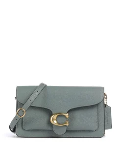 Tabby Chain Umhängetasche genarbtes Leder graugrün