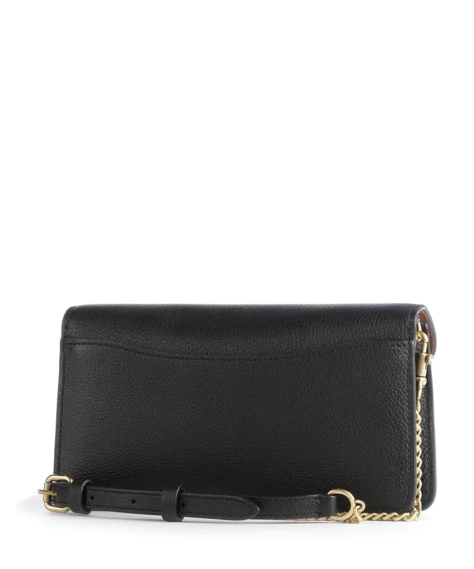 Tabby Chain Umhängetasche genarbtes Leder schwarz