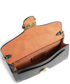 Tabby Chain Umhängetasche genarbtes Leder schwarz