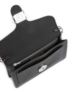 Tabby Chain Umhängetasche genarbtes Leder schwarz