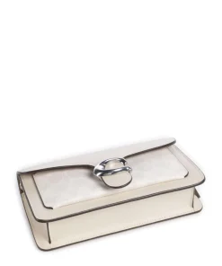 Tabby Chain Umhängetasche fein genarbtes Rindsleder, Canvas creme