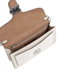 Tabby Chain Umhängetasche fein genarbtes Rindsleder, Canvas creme