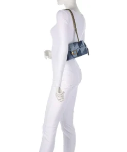 Tabby Patchwork 20 Schultertasche Baumwolle blau