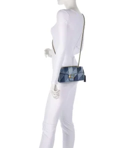 Tabby Patchwork 20 Schultertasche Baumwolle blau