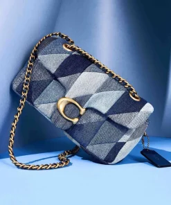 Tabby Patchwork 20 Schultertasche Baumwolle blau