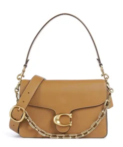 Tabby Soft Chain Schultertasche fein genarbtes Leder hellbraun