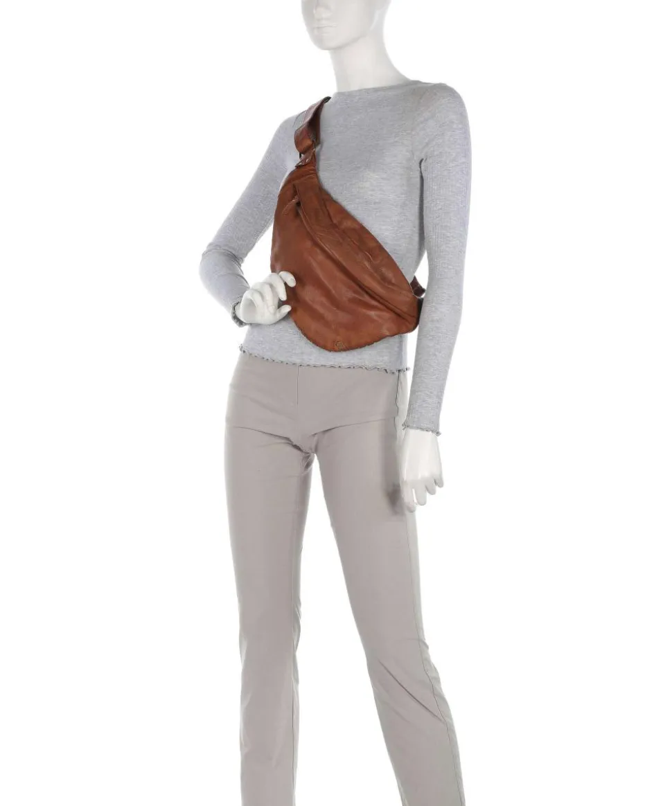 Tailors Stitch Gürteltasche genarbtes Rindsleder cognac