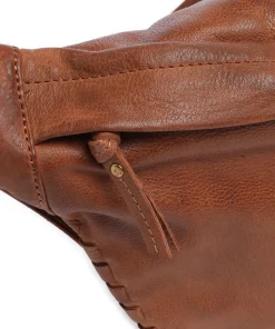 Tailors Stitch Gürteltasche genarbtes Rindsleder cognac