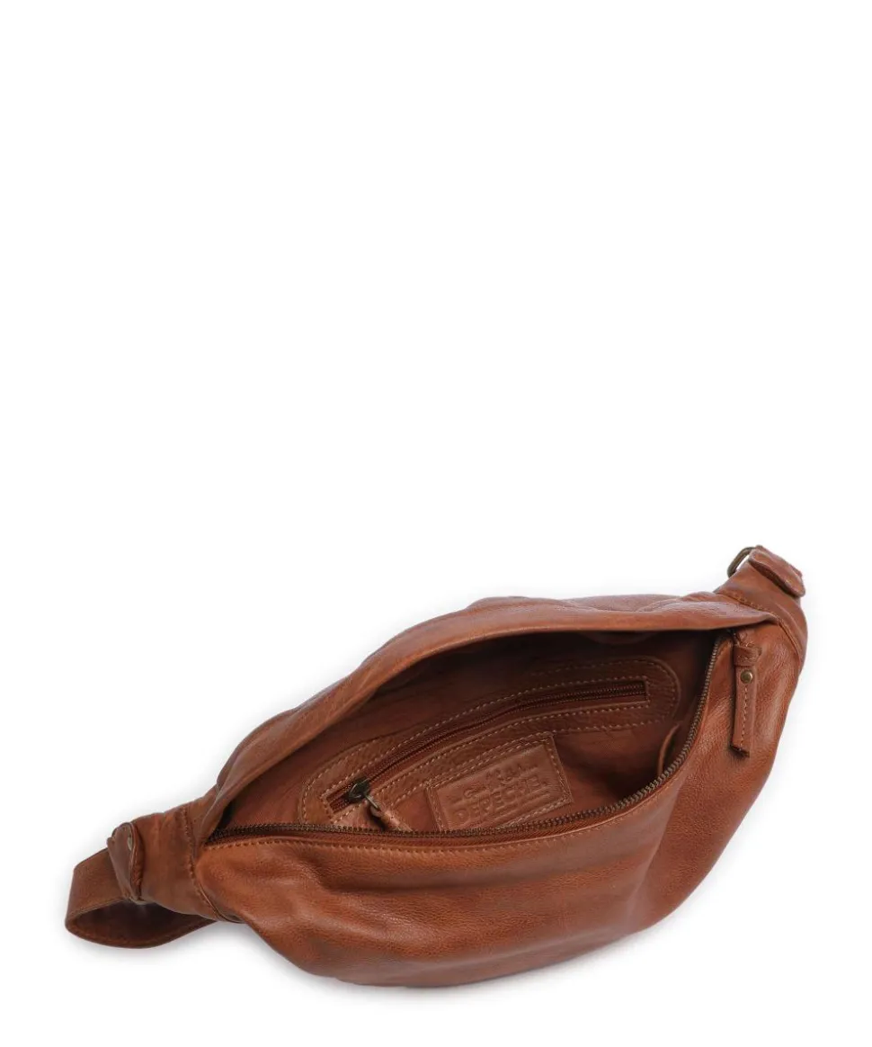 Tailors Stitch Gürteltasche genarbtes Rindsleder cognac