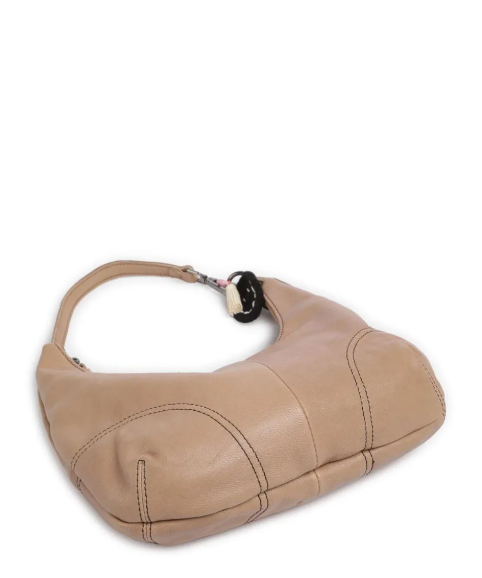 Take A Smile Beuteltasche Schafsleder hellbraun