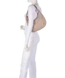 Take A Smile Beuteltasche Schafsleder beige