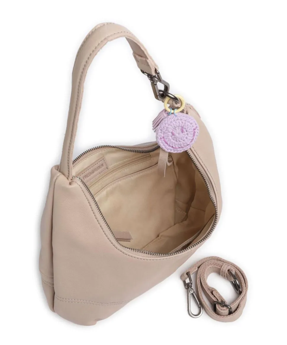 Take A Smile Beuteltasche Schafsleder beige