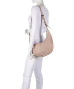 Take A Smile Beuteltasche Schafsleder beige