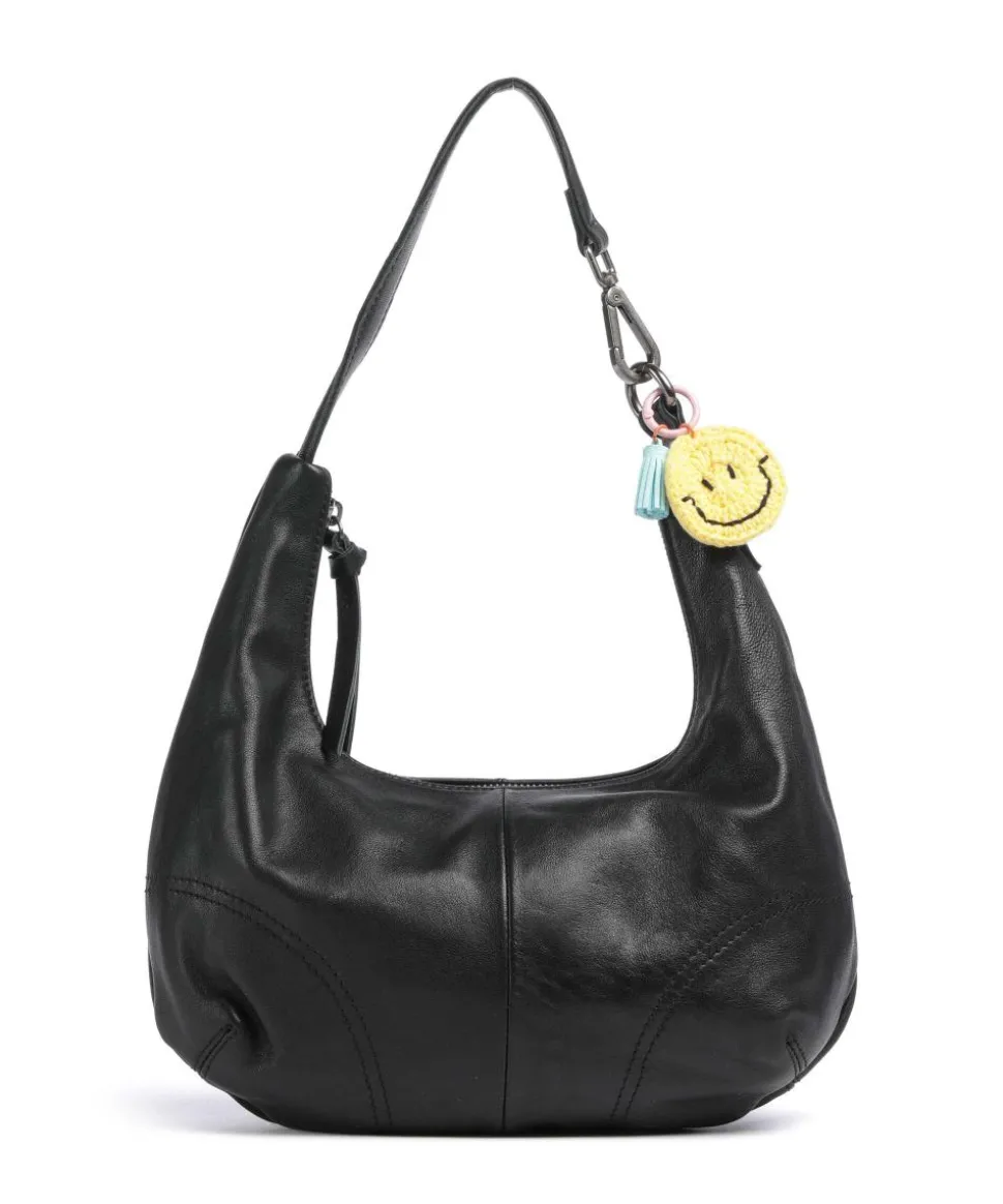 Take A Smile Beuteltasche Schafsleder schwarz