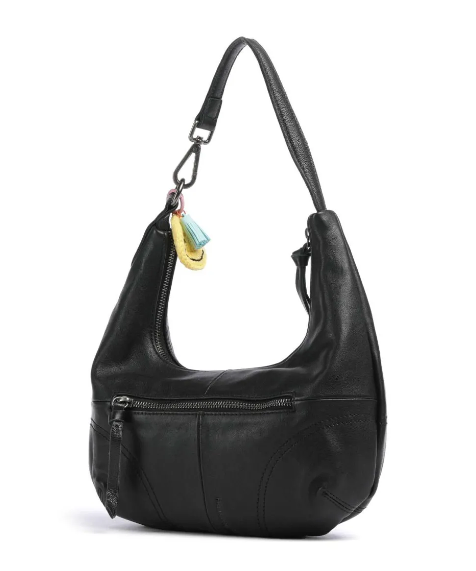 Take A Smile Beuteltasche Schafsleder schwarz