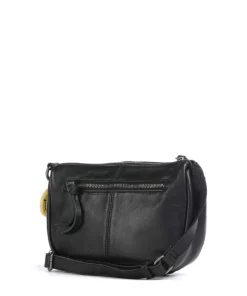 Take A Smile Umhängetasche Schafsleder schwarz