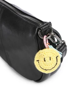 Take A Smile Umhängetasche Schafsleder schwarz