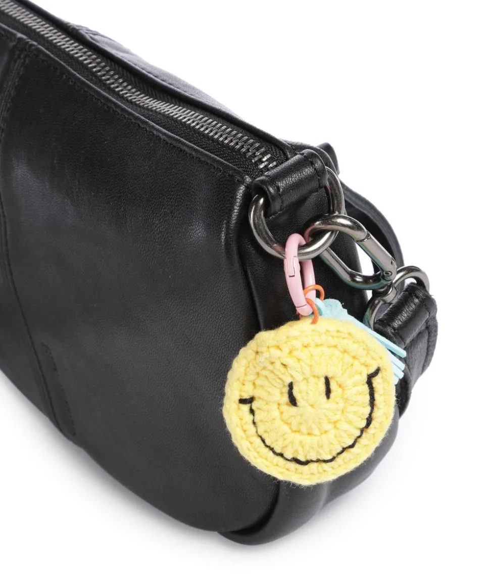 Take A Smile Umhängetasche Schafsleder schwarz