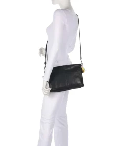 Take A Smile Umhängetasche Schafsleder schwarz