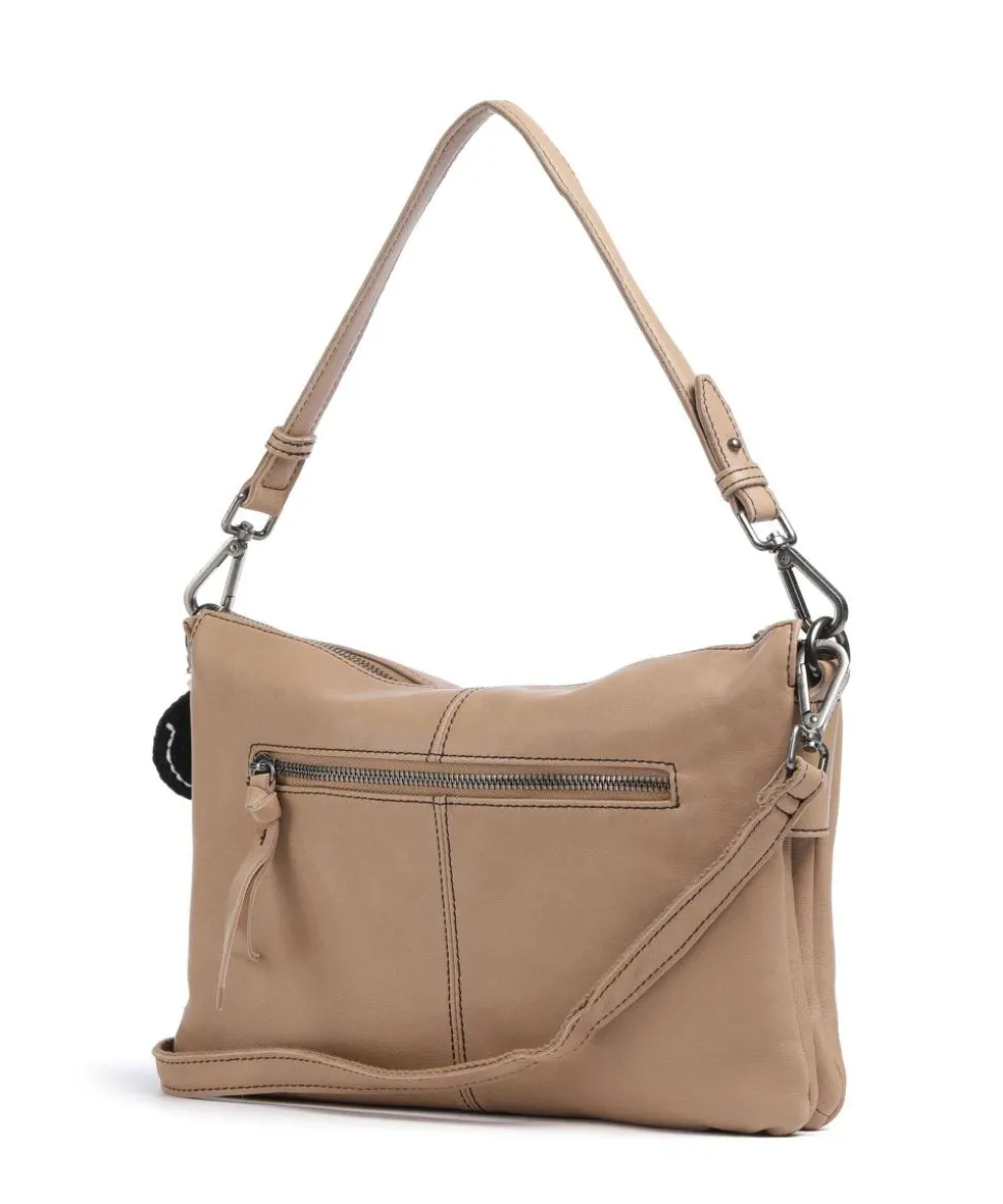 Take A Smile Umhängetasche Schafsleder hellbraun