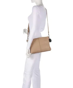 Take A Smile Umhängetasche Schafsleder hellbraun