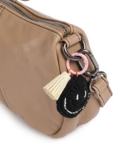 Take A Smile Umhängetasche Schafsleder hellbraun