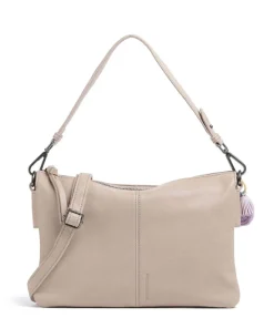 Take A Smile Umhängetasche Schafsleder beige