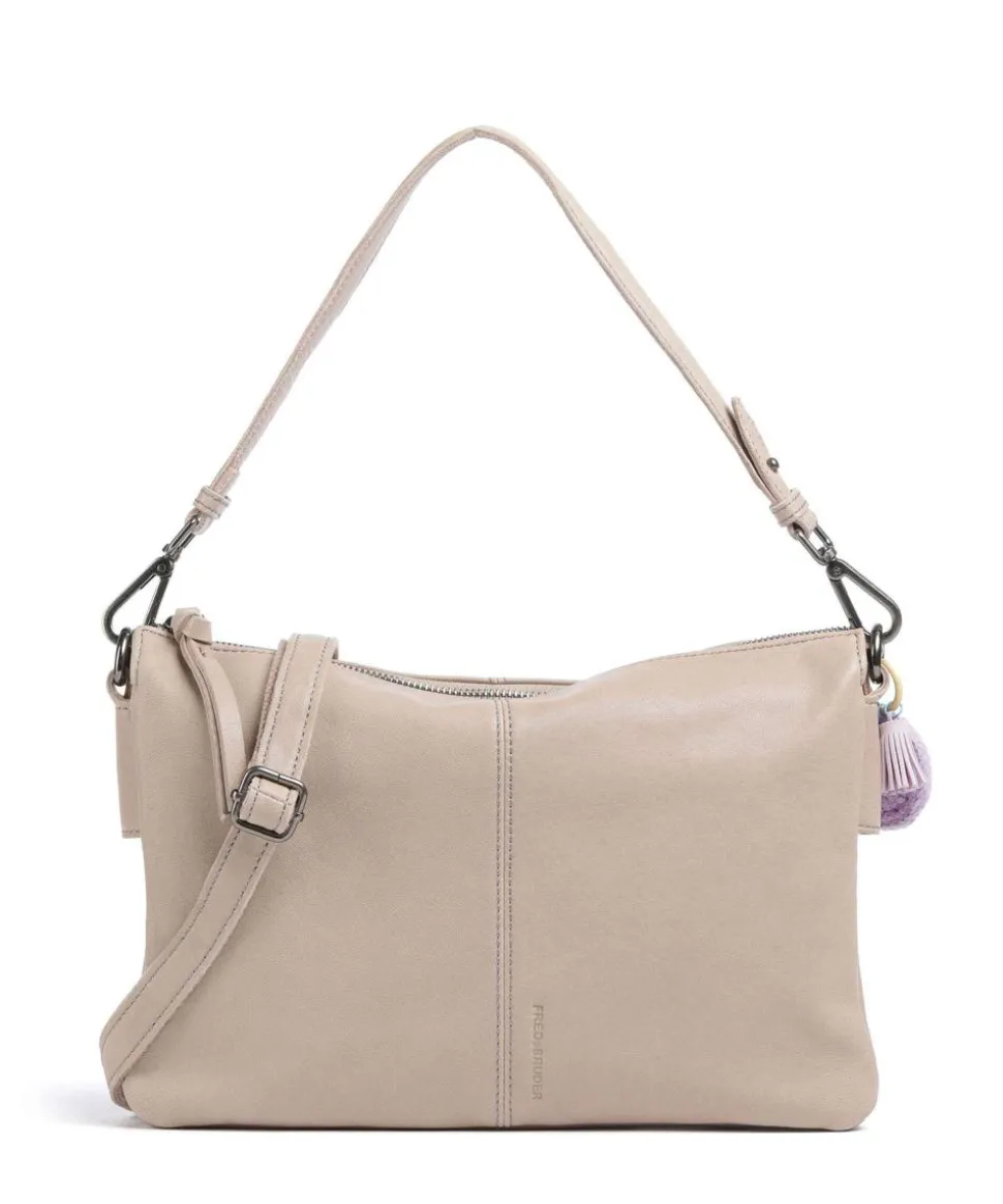 Take A Smile Umhängetasche Schafsleder beige