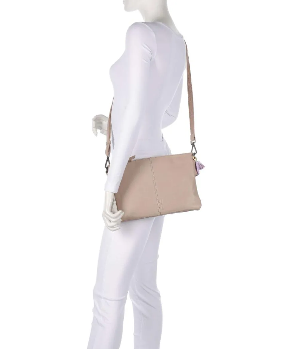 Take A Smile Umhängetasche Schafsleder beige